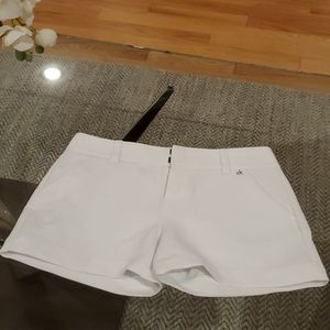 Calvin Klein White Patterned Shorts Sz 0